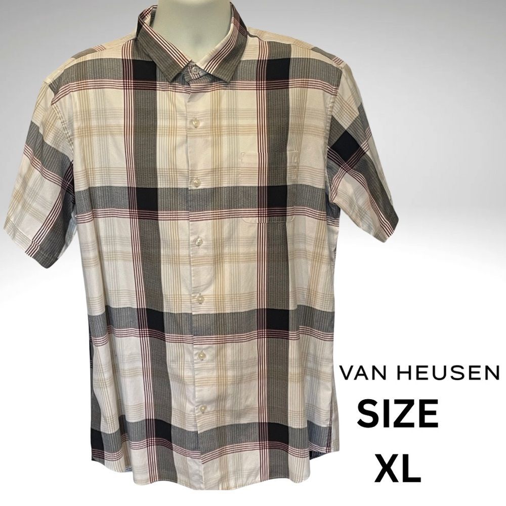 Van Heusen Men's Plaid Shirt - Size XL